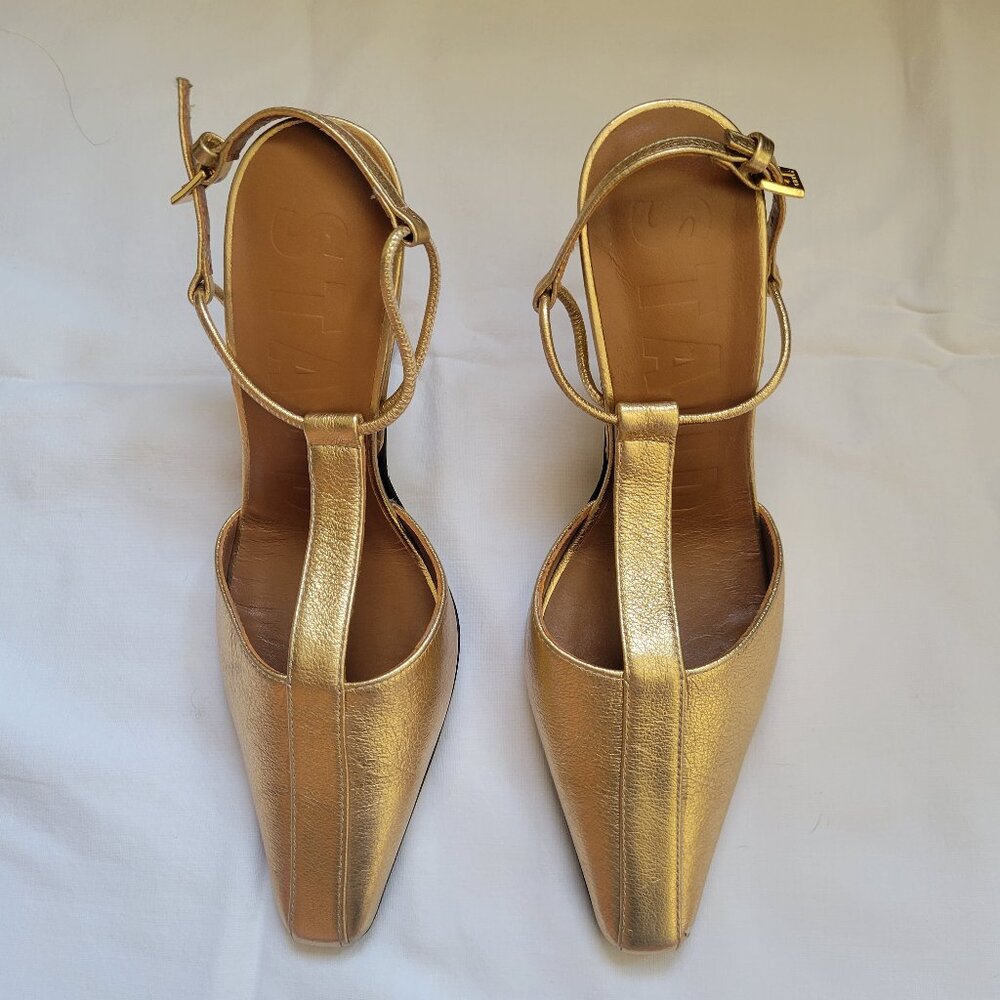STAUD GOLD HEELS